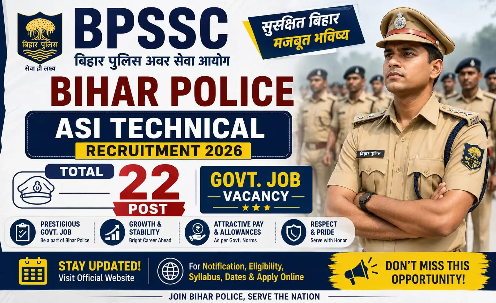 BPSSC Bihar Police ASI Technical Recruitment 2026